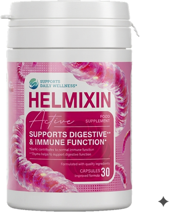 Envase de Helmixin Active, 30 cápsulas